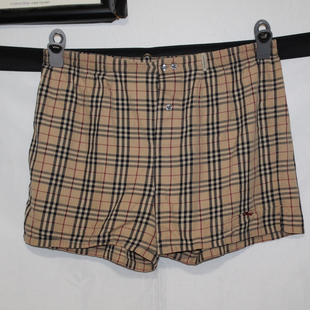 Burberry Men’s Nova Check Beige Boxer Shorts Boxers Sz. L